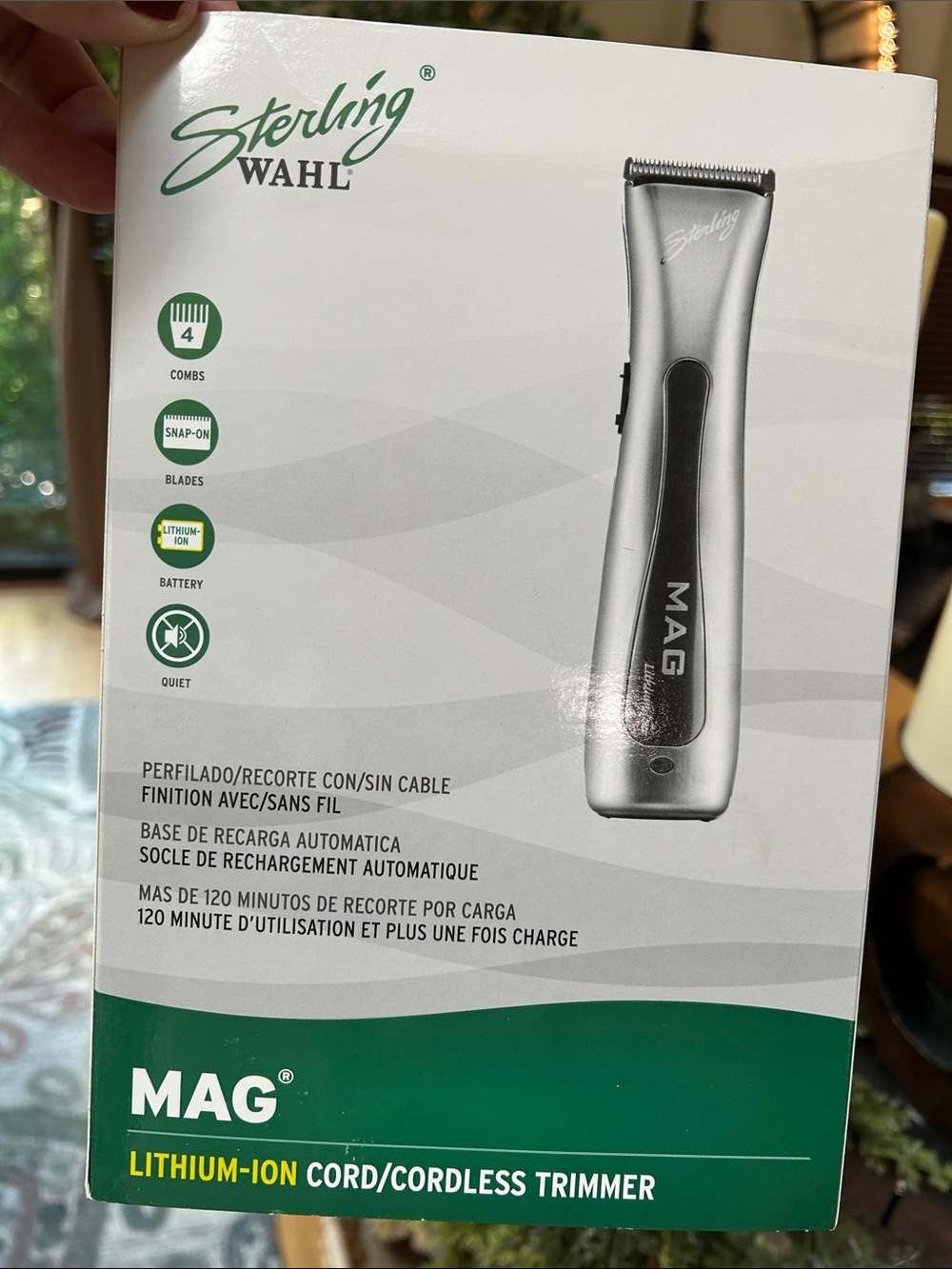 WAHL sterling MAG Lithium-Ion Cordless Trimmer — Silver